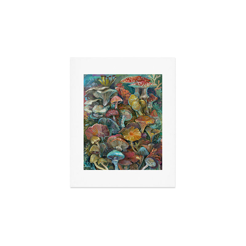 Magic Mushroom Garden Art Print Gallery Image 1