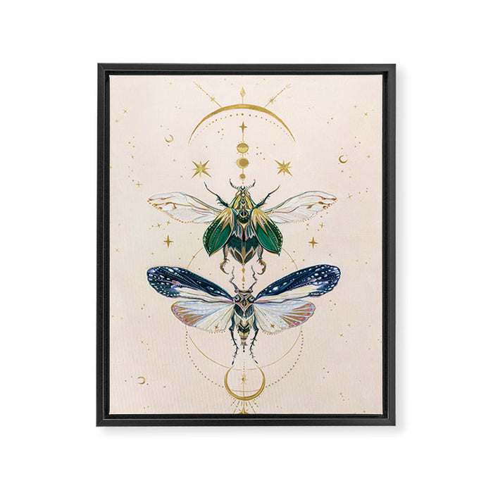 Moon insects Framed Canvas Print Gallery Image 1