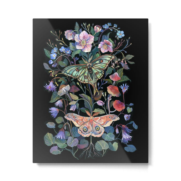 Moon Moth Mushroom Metal Print Gallery Image 1