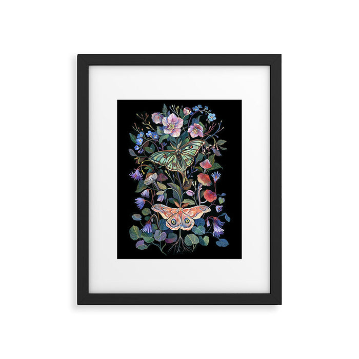 Moon Moth Mushroom Framed Art Print Gallery Image 1