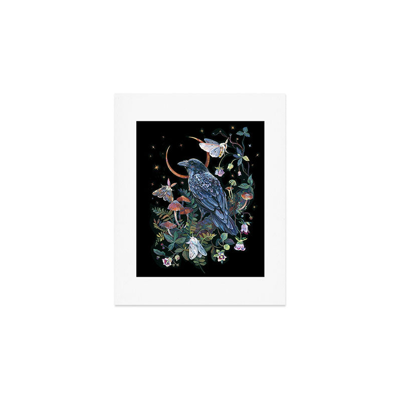 Moon Raven  Art Print Gallery Image 1