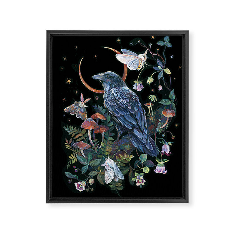 Moon Raven  Framed Canvas Print Gallery Image 8
