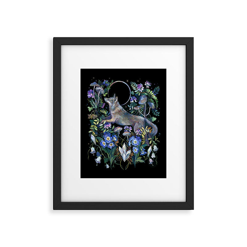 Moon Wolf Framed Art Print Gallery Image 6