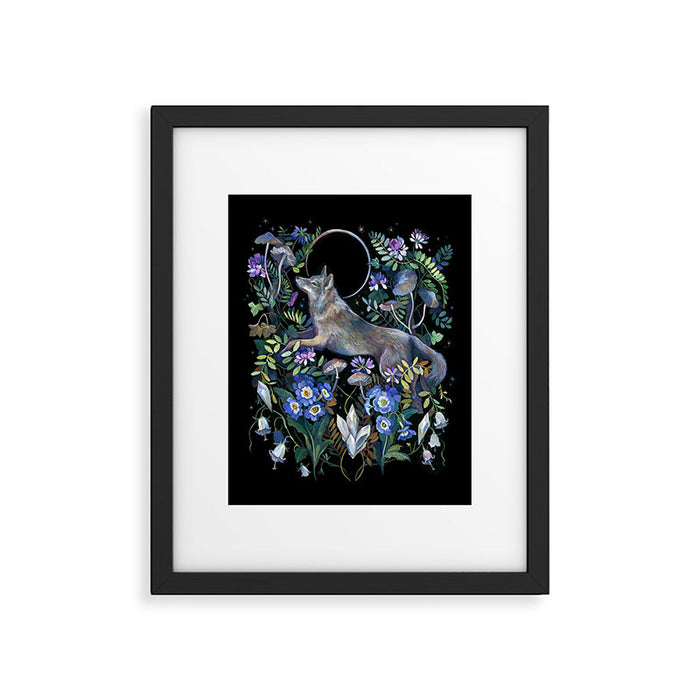 Moon Wolf Framed Art Print Gallery Image 1