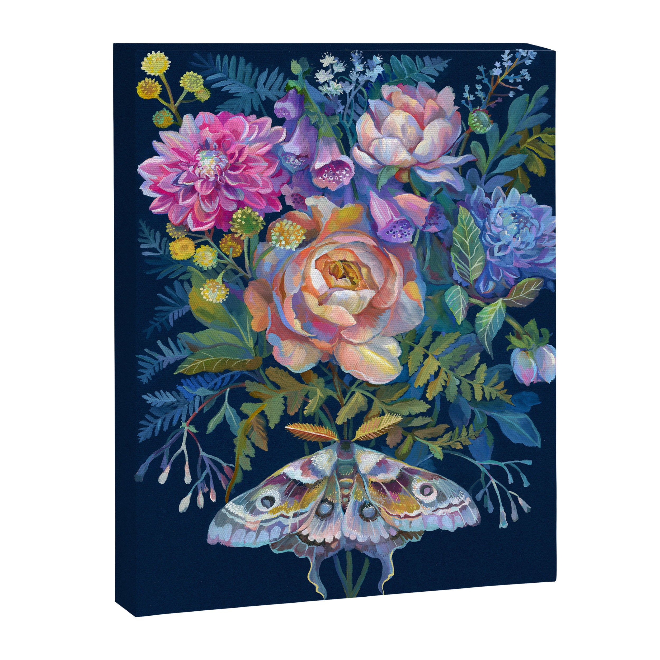Moth Flower Bouquet Canvas Print Gallery Image 8