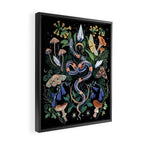 Mushroom Snake Crystals Garden Framed Canvas Print Gallery Image 2