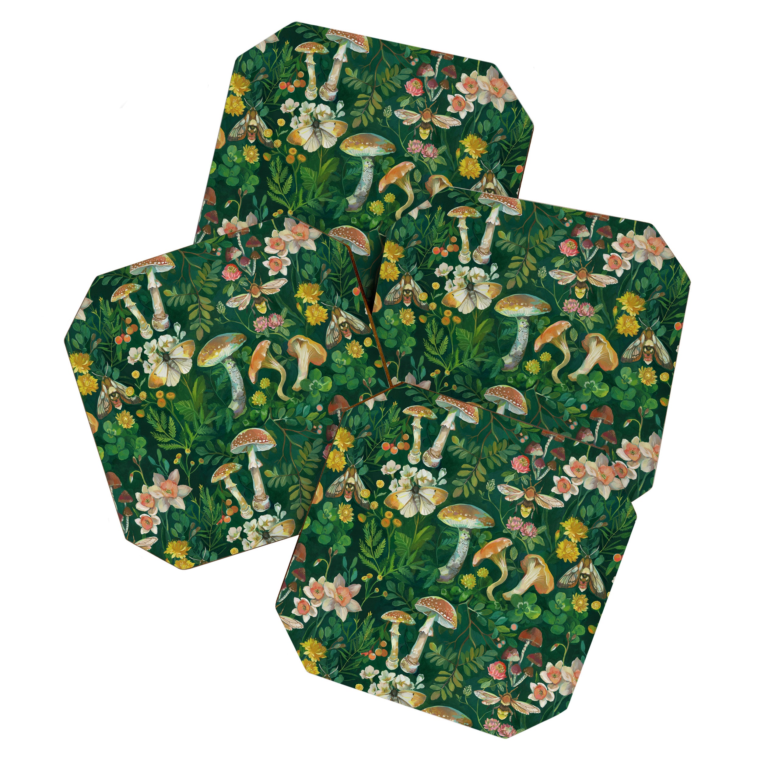 Mushrooms Dandelion Garden Coaster Gallery Image 1
