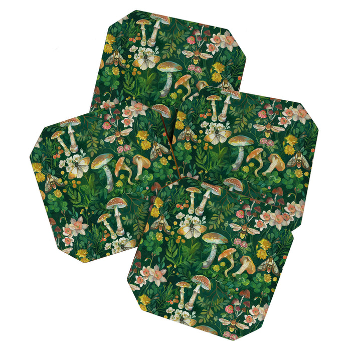 Mushrooms Dandelion Garden Coaster Gallery Image 1