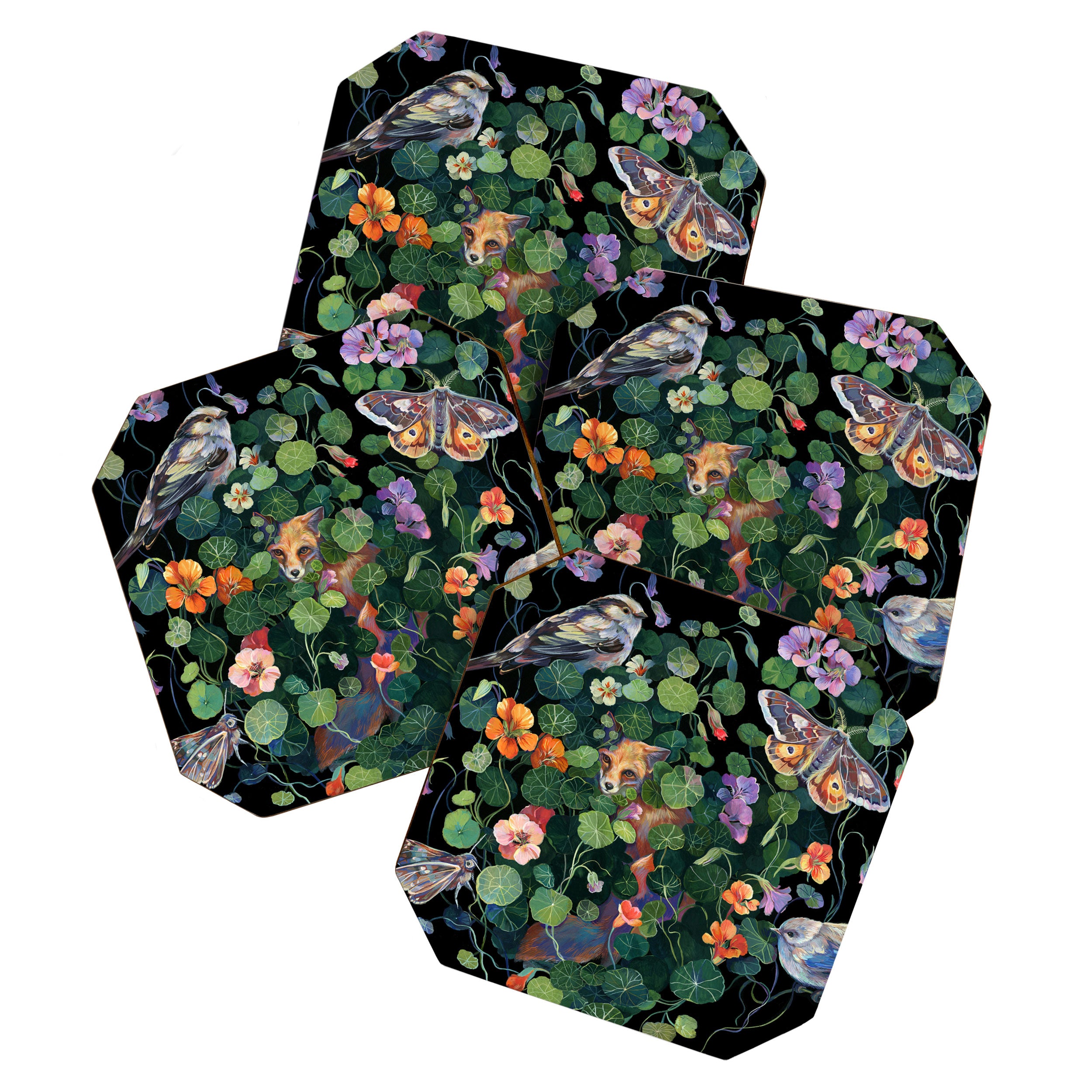 Nasturtium Fox Garden Coaster Gallery Image 1