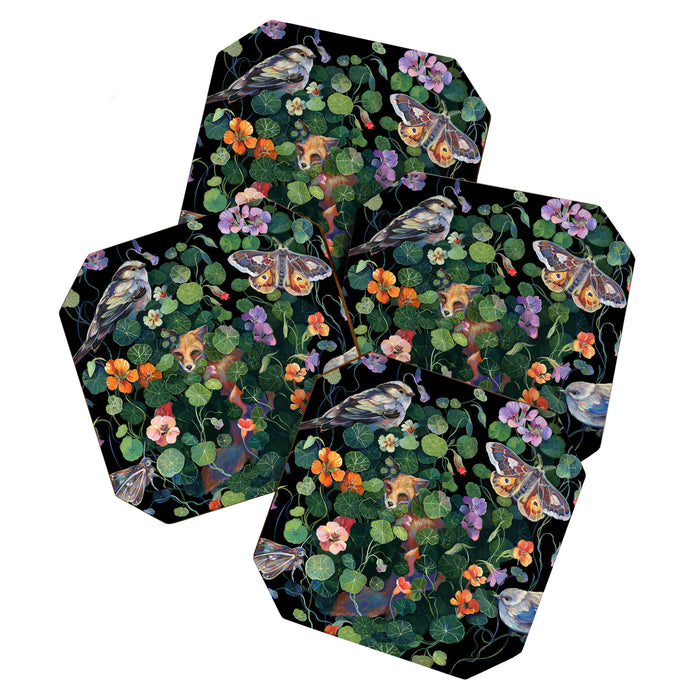 Nasturtium Fox Garden Coaster Gallery Image 1