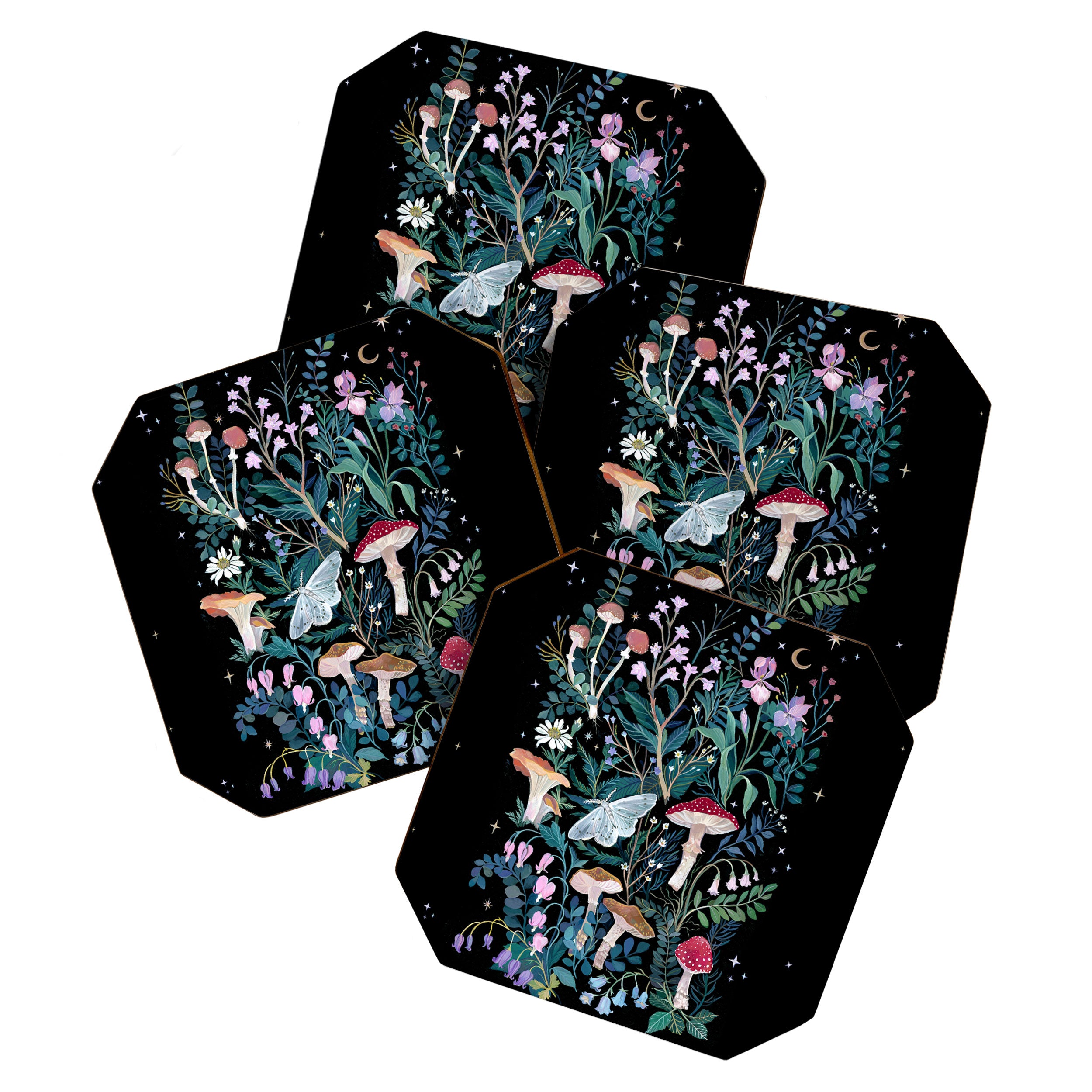 Night Mushrooms Coaster Gallery Image 1