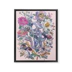Pink Floral Garden Snake Framed Canvas Print Gallery Image 8