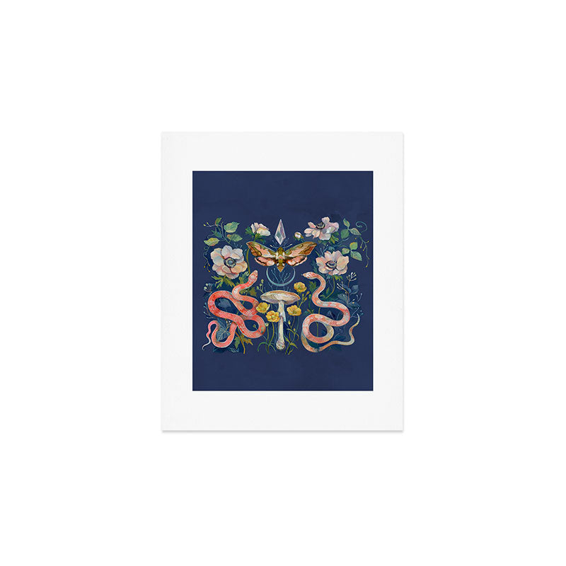 Snake Moth Mushroom  Art Print Gallery Image 1