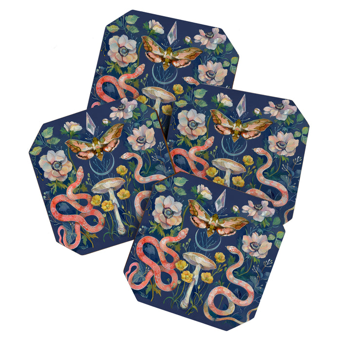 Snake Moth Mushroom  Coaster Gallery Image 1