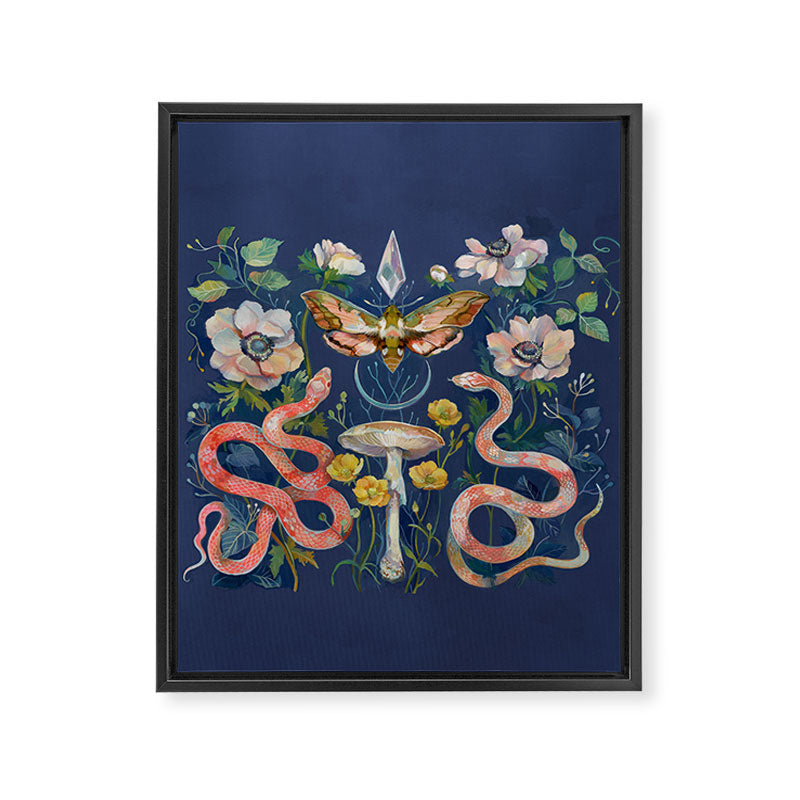 Snake Moth Mushroom  Framed Canvas Print Gallery Image 8