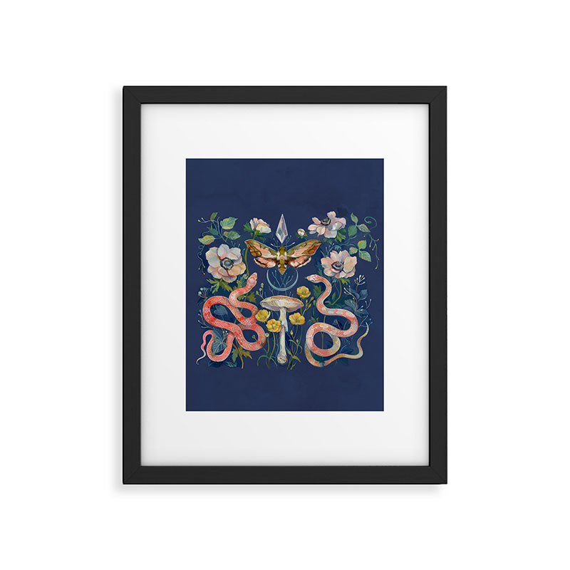 Snake Moth Mushroom  Framed Art Print Gallery Image 6