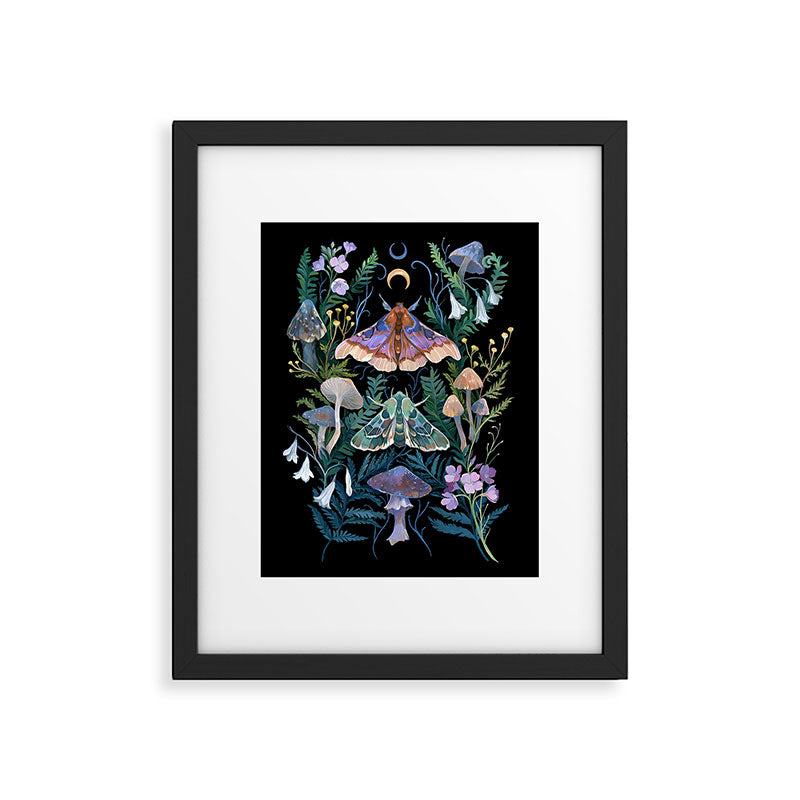 Sphinx Moth Moon Garden Framed Art Print Gallery Image 4