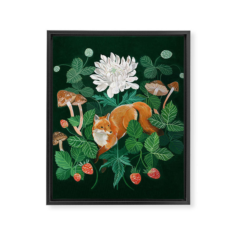 Strawberry Fox Framed Canvas Print Gallery Image 8