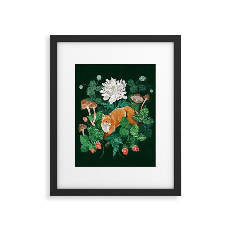 Strawberry Fox Framed Art Print Gallery Image 6