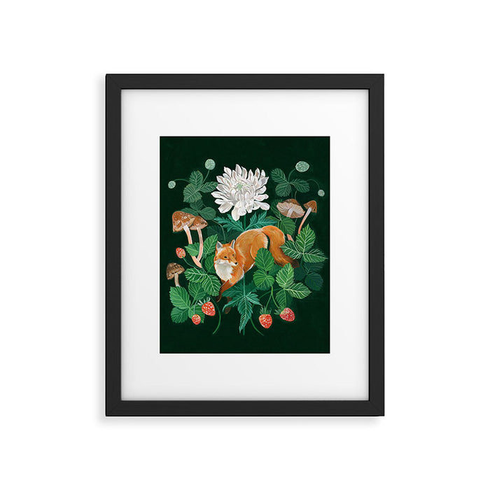 Strawberry Fox Framed Art Print Gallery Image 1