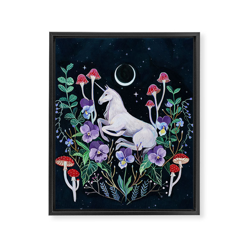 Unicorn Garden Framed Canvas Print Gallery Image 8