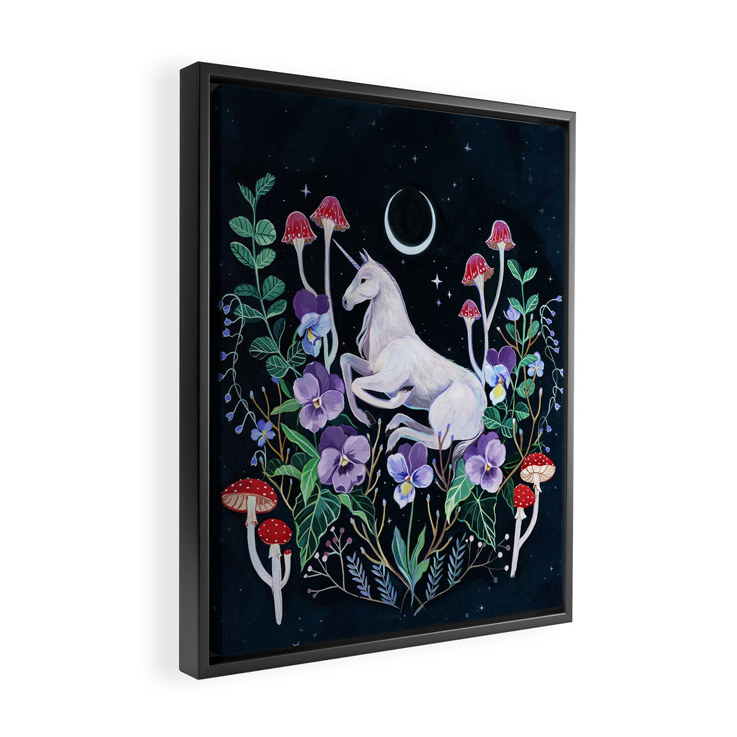 Unicorn Garden Framed Canvas Print Gallery Image 2