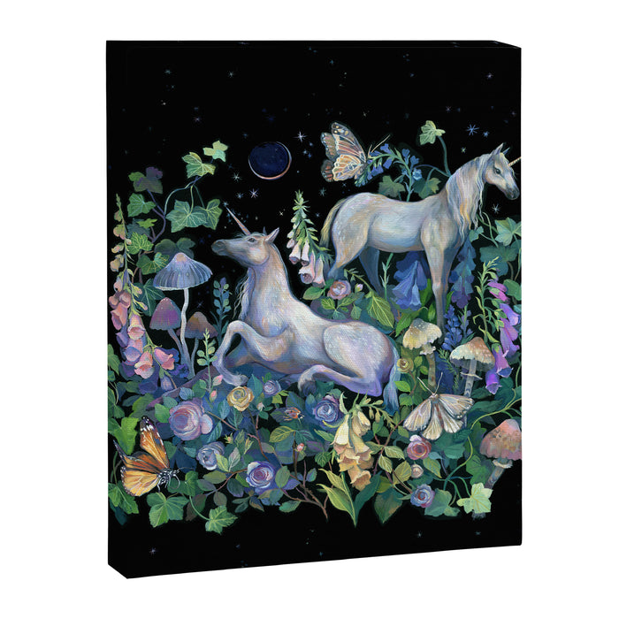 Unicorns Magical Rose Garden Canvas Print Gallery Image 1