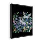 Unicorns Magical Rose Garden Framed Canvas Print Gallery Image 2