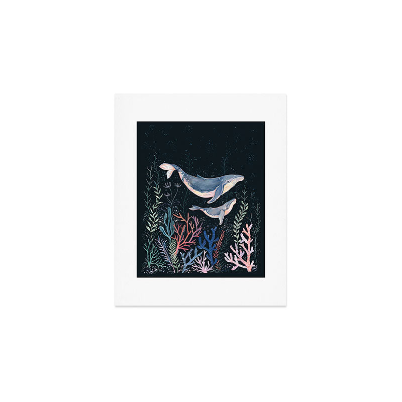 Whales and Coral Art Print Gallery Image 1