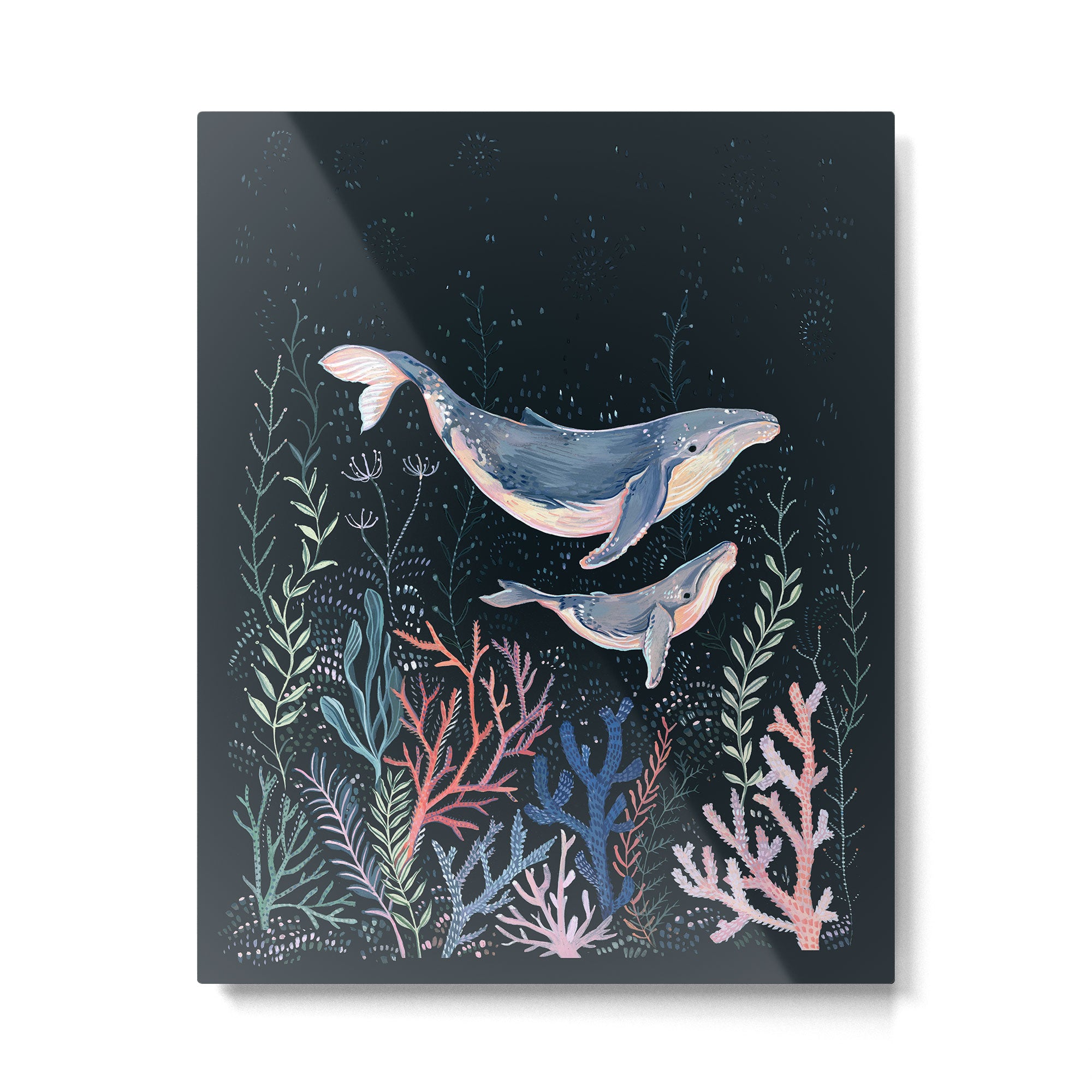 Whales and Coral Metal Print Gallery Image 6