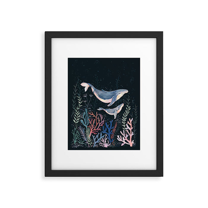 Whales and Coral Framed Art Print Gallery Image 1