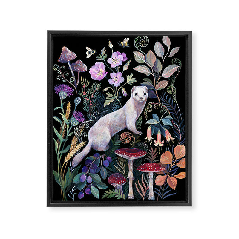 White Ermine Framed Canvas Print Gallery Image 8
