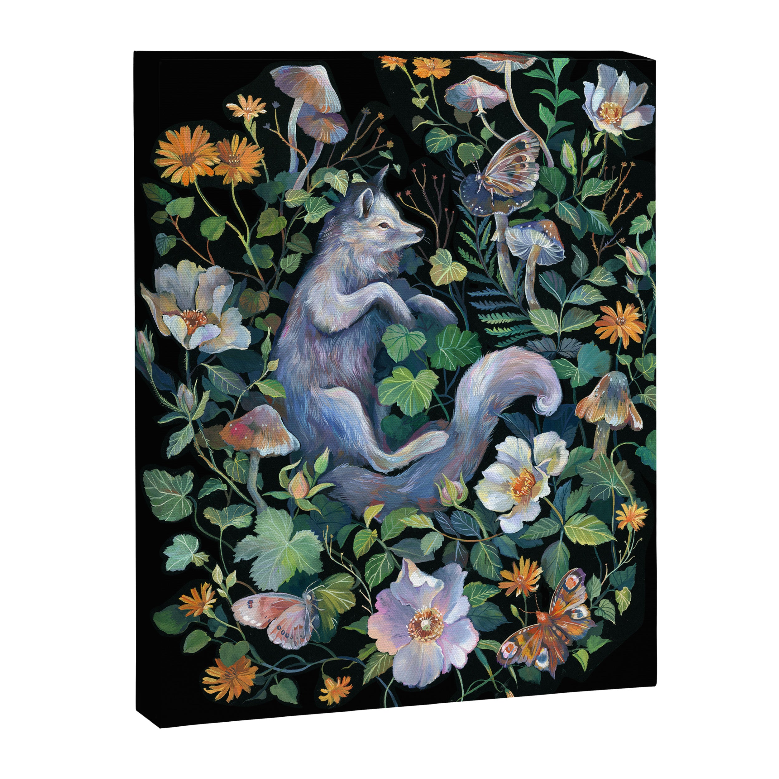 White Fox Garden Canvas Print Gallery Image 8