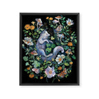 White Fox Garden Framed Canvas Print Gallery Image 8