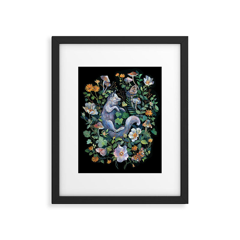 White Fox Garden Framed Art Print Gallery Image 6