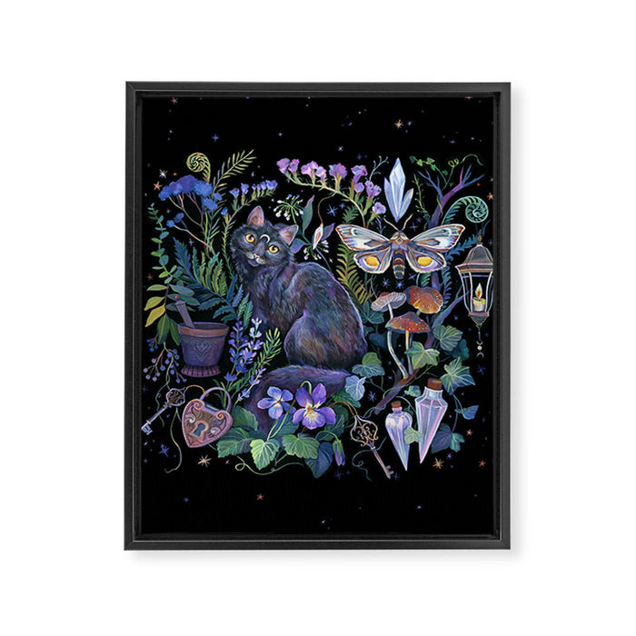 Witch Potion Garden Framed Canvas Print Gallery Image 1