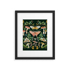 Woodland Moths and Wild Mushrooms Framed Art Print Gallery Image 6