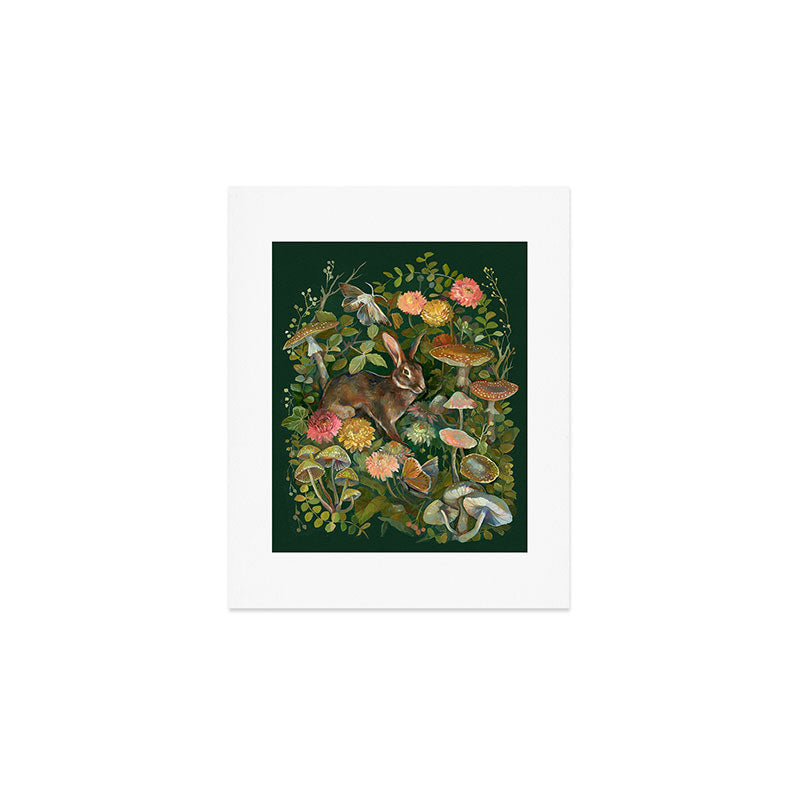 Zinnia Mushroom Garden Art Print Gallery Image 1