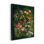 Zinnia Mushroom Garden Framed Canvas Print Gallery Image 2