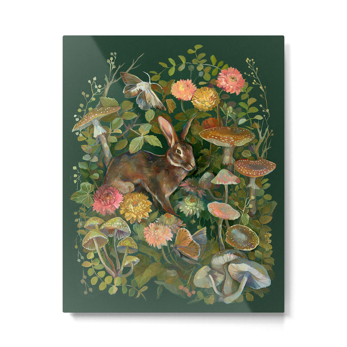 Zinnia Mushroom Garden Metal Print Gallery Image 1