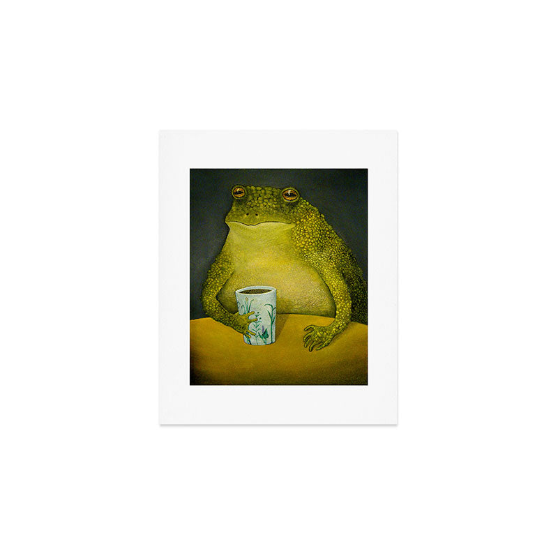 Toad's morning cup Art Print Gallery Image 1