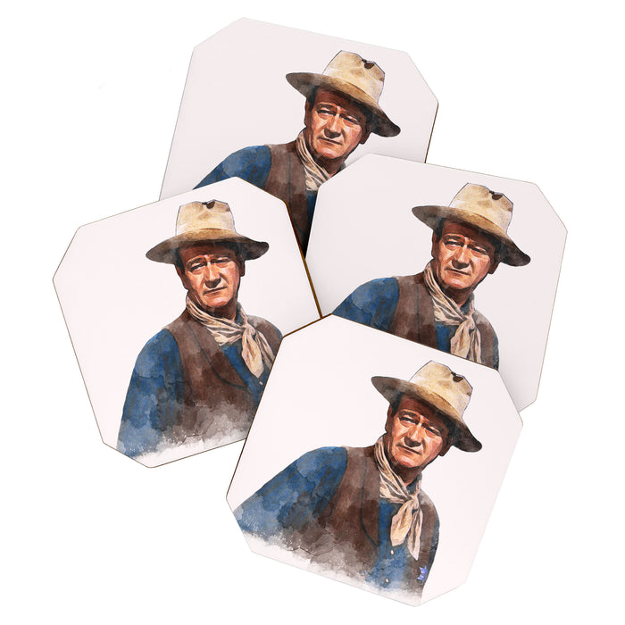 John Wayne - The Duke - Watercolor Coaster Gallery Image 1
