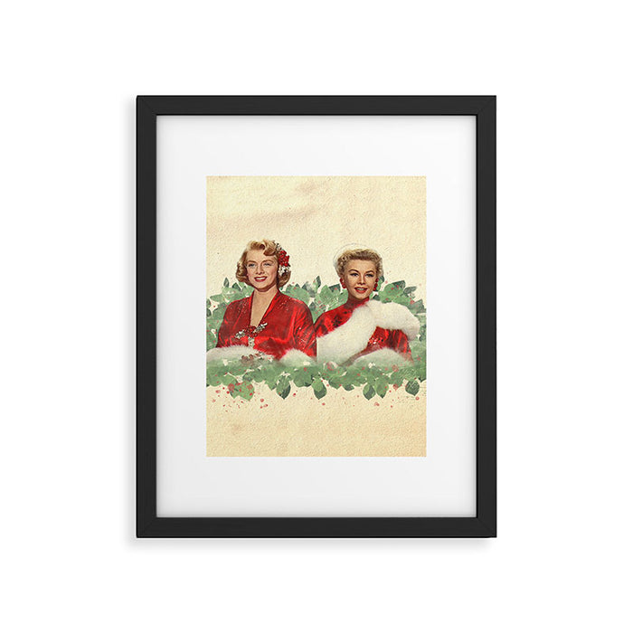 Sisters - A Merry White Christmas Framed Art Print Gallery Image 1