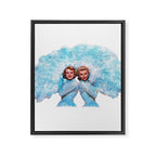 Sisters - White Christmas - Watercolor Framed Canvas Print Gallery Image 8