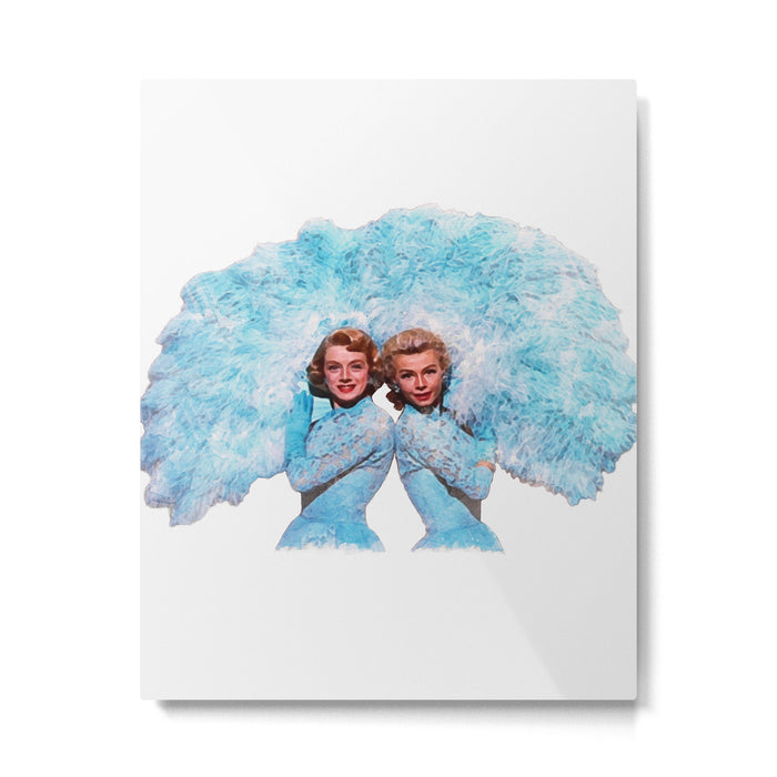 Sisters - White Christmas - Watercolor Metal Print Gallery Image 1