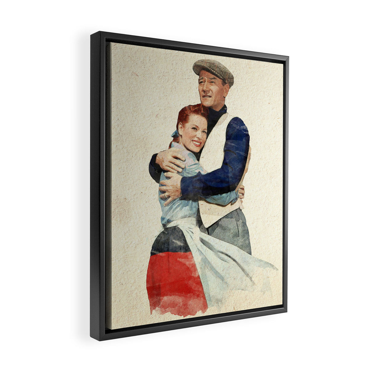 The Quiet Man - Watercolor Framed Canvas Print Gallery Image 2