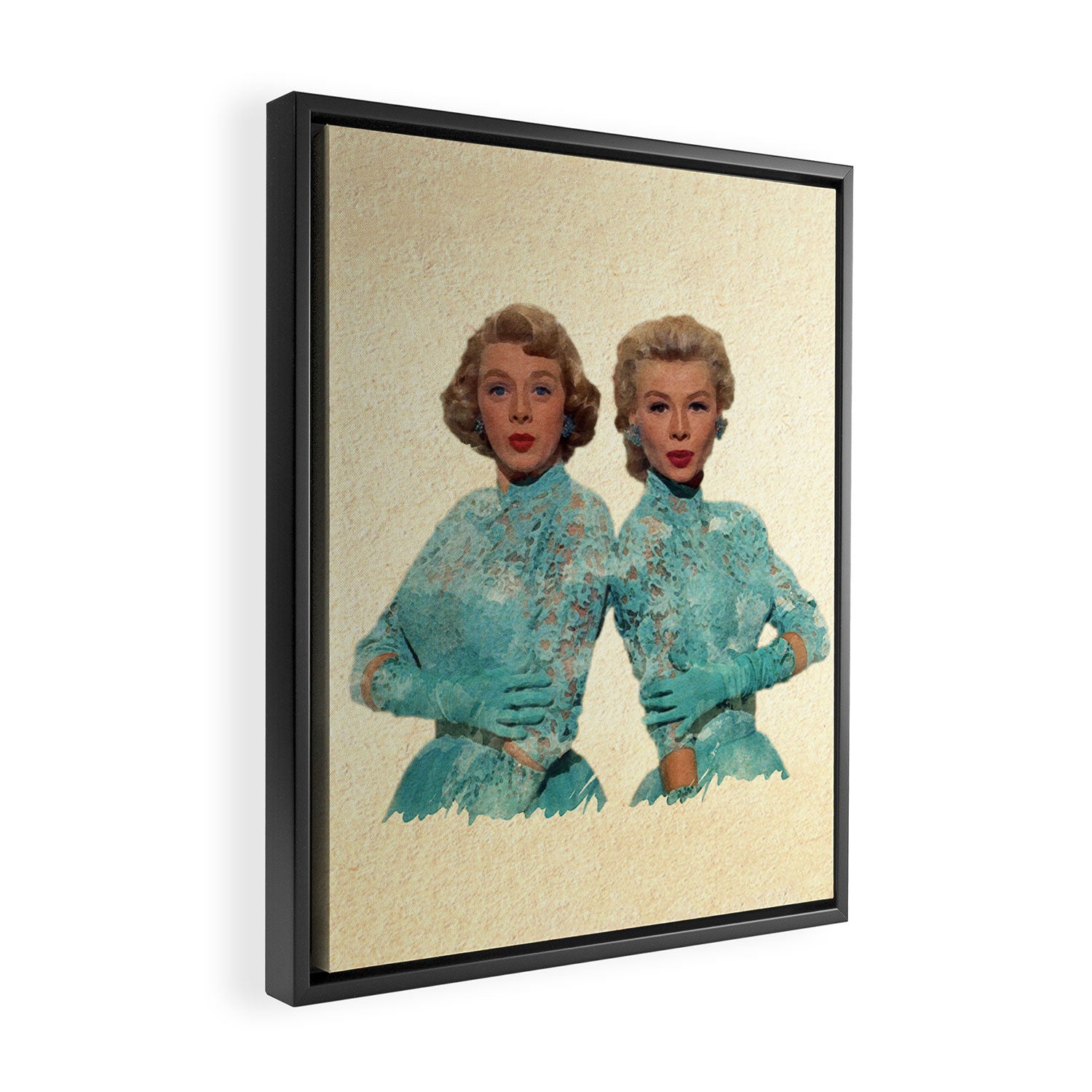 Two Different Faces... (Sisters) Framed Canvas Print Gallery Image 2