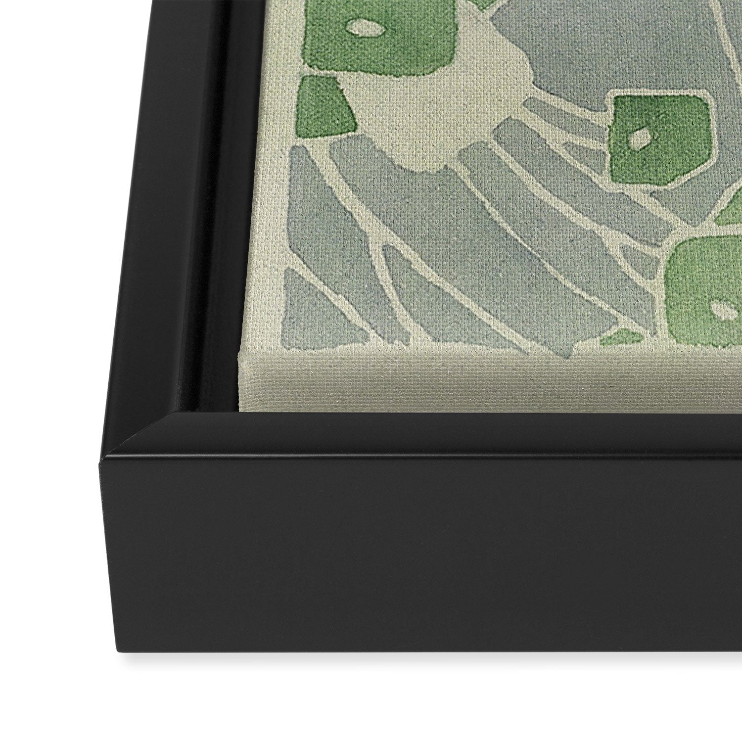 Green Geometric 1915 Hannah Borger Overbeck Framed Canvas Print Gallery Image 3