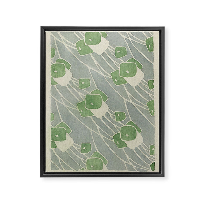 Green Geometric 1915 Hannah Borger Overbeck Framed Canvas Print Gallery Image 1