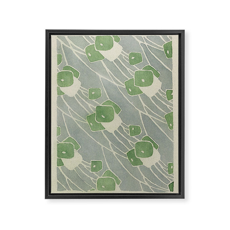Green Geometric 1915 Hannah Borger Overbeck Framed Canvas Print Gallery Image 6